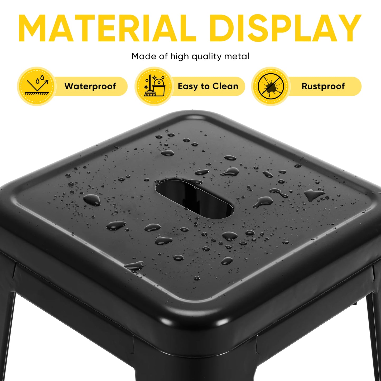 Metal Bar Stools Set of 4