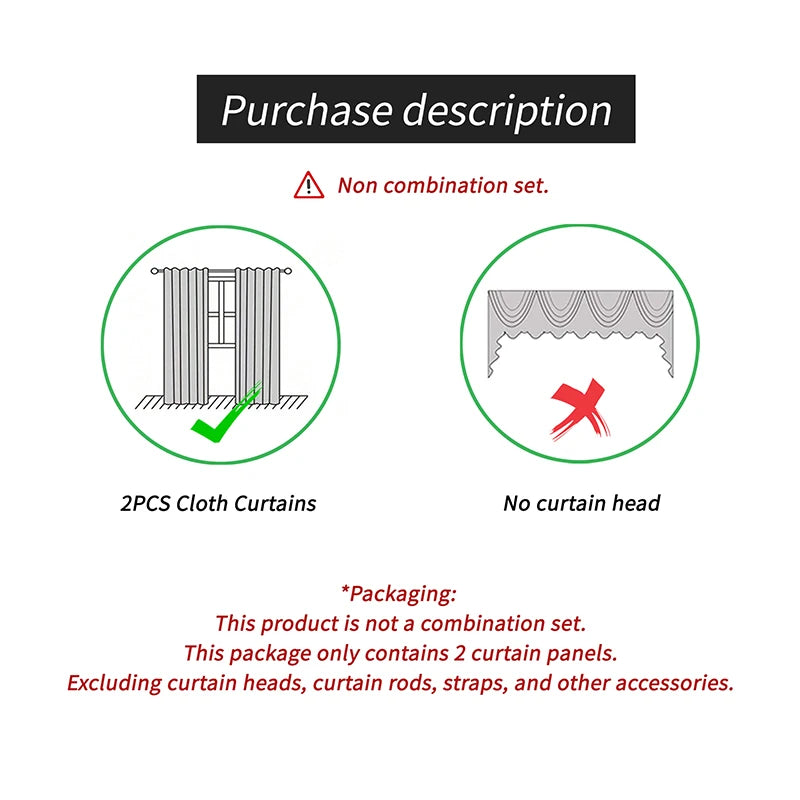 2PCS curtains, high-end European villas, luxury curtains, living rooms, french window, sunscreen and blackout products