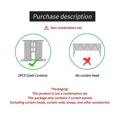 2PCS curtains, high-end European villas, luxury curtains, living rooms, french window, sunscreen and blackout products