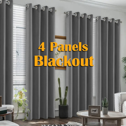 4PCS Blackout Curtains