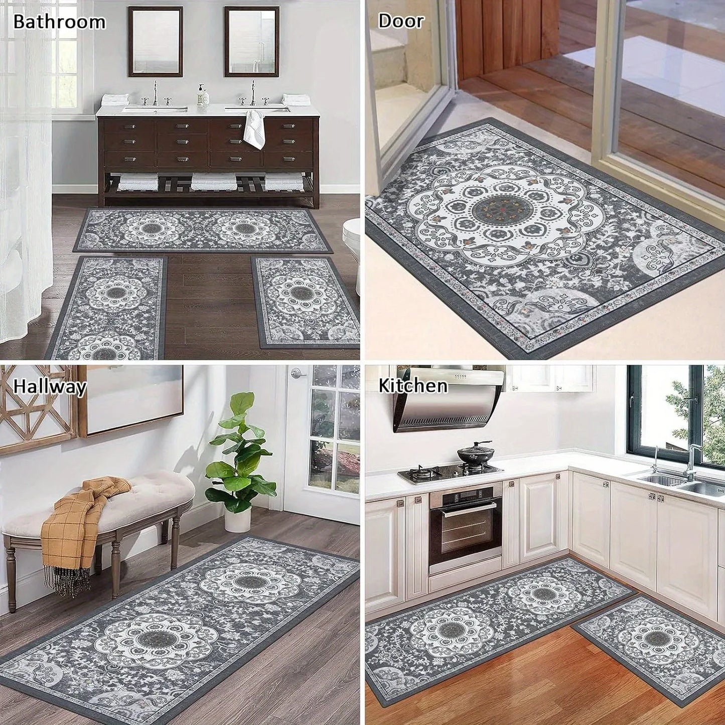 3 pcs set  Bohemian style rugs