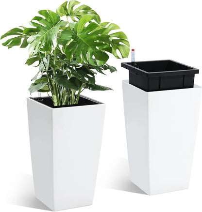 Large Planters, Set of 2 with Water Level Monitor
