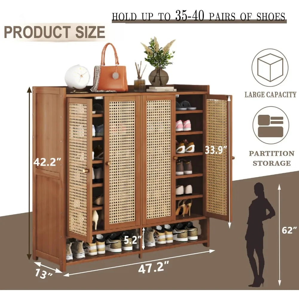 Bamboo Shoe Cabinet