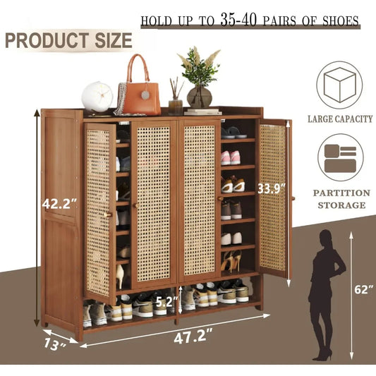 Bamboo Shoe Cabinet