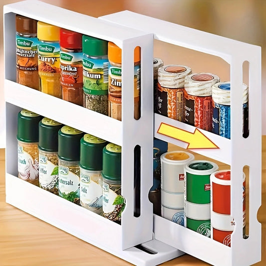 1 PC spice storage rack, 2 tier storage