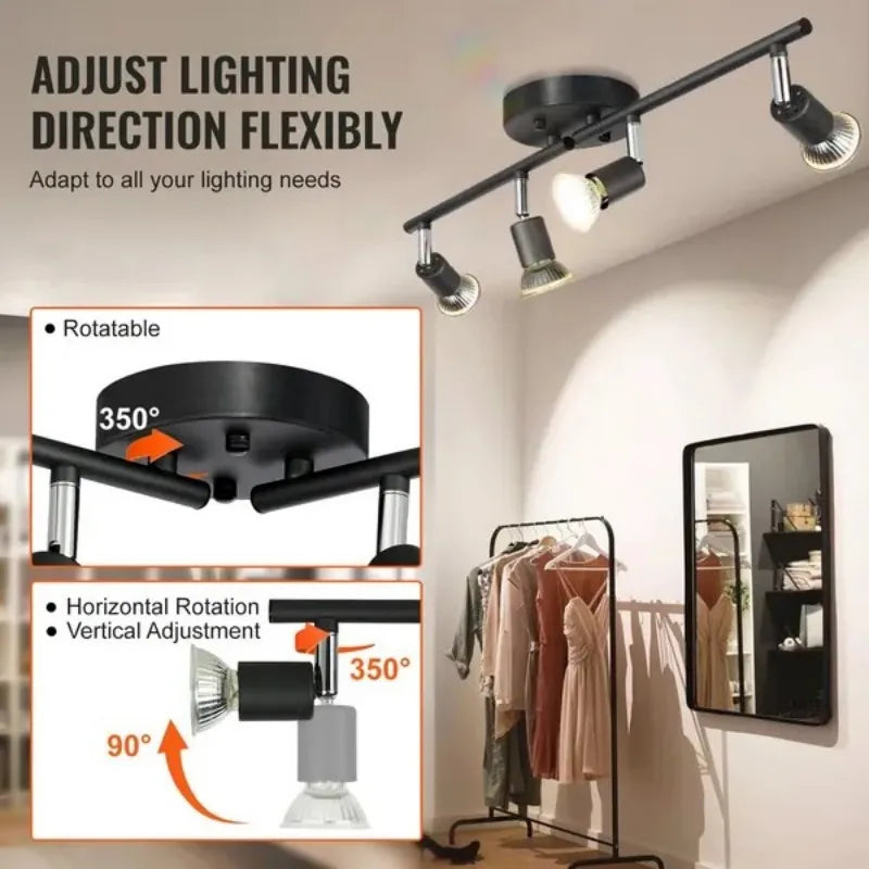 4-Light LED Track Lighting Kit