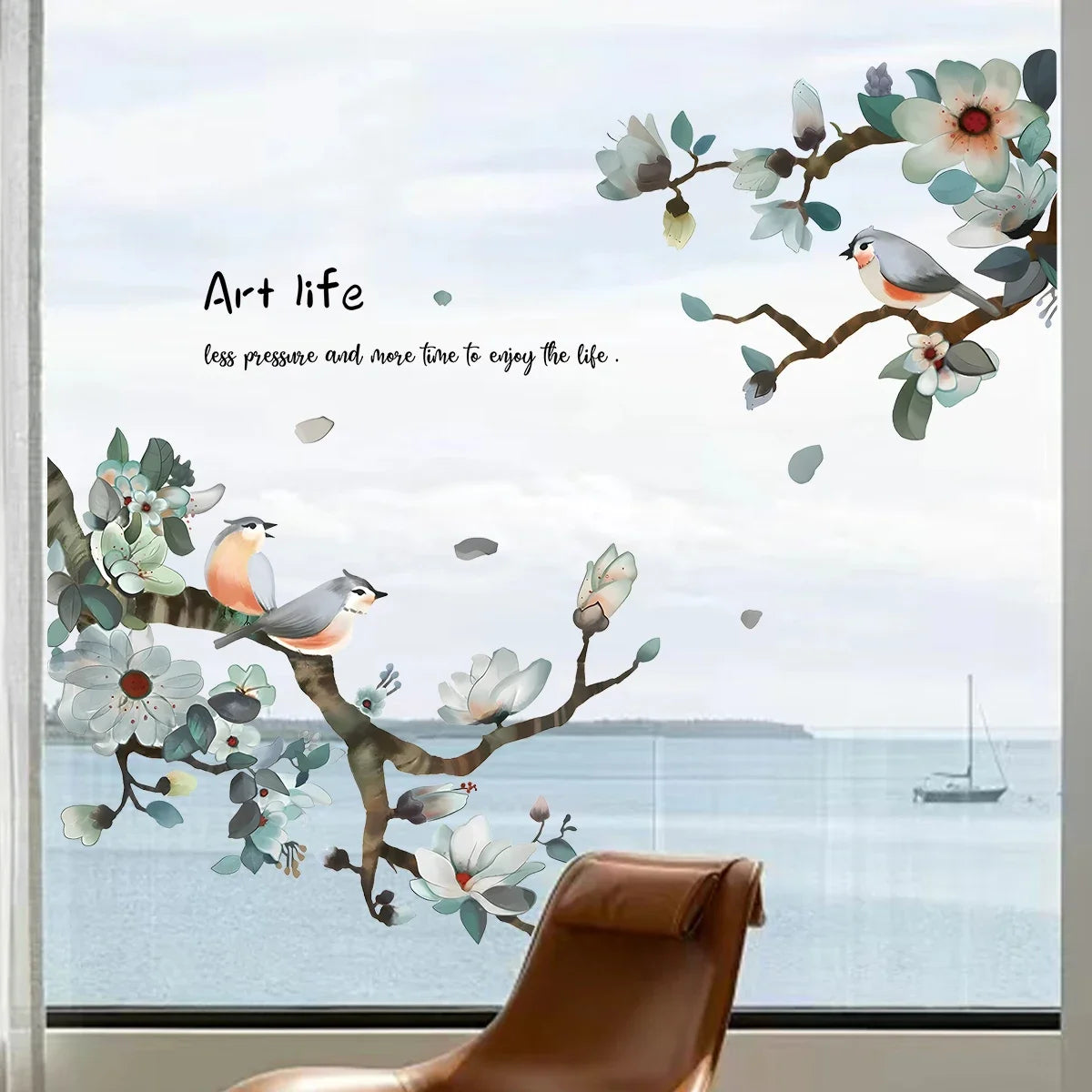 Plum Peach Blossom Wall Stickers