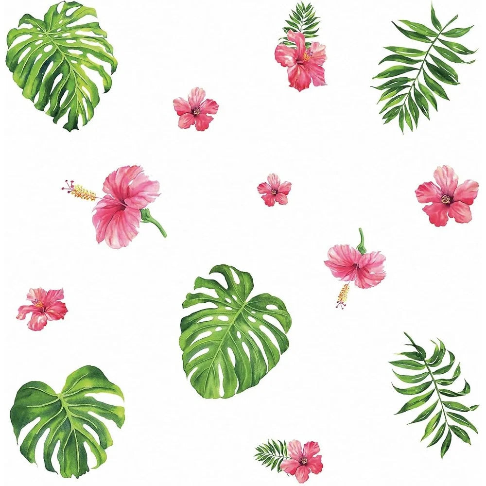 Tropical Hibiscus Flower  Wall Decals