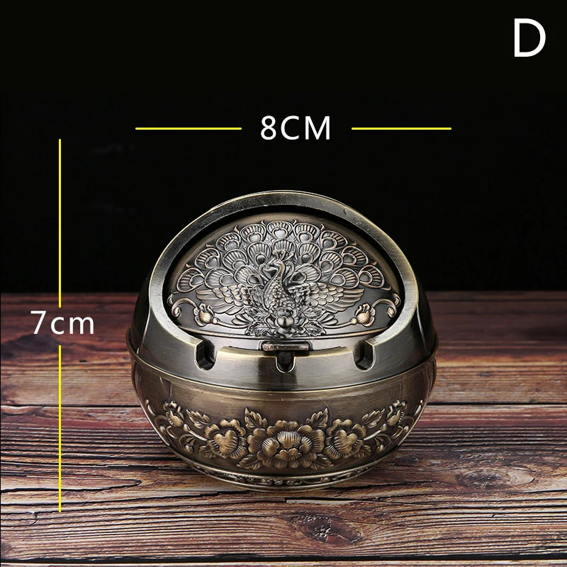 New Retro Ashtray With Lid  Home Decoration