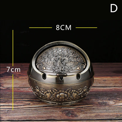 New Retro Ashtray With Lid  Home Decoration