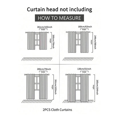 2PCS curtains, high-end European villas, luxury curtains, living rooms, french window, sunscreen and blackout products