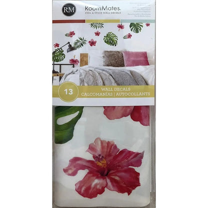 Tropical Hibiscus Flower  Wall Decals