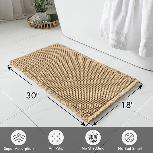 Set Of 2 Waffle Bathroom Rugs