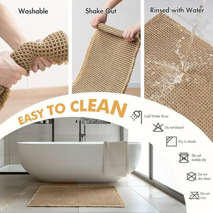 Set Of 2 Waffle Bathroom Rugs