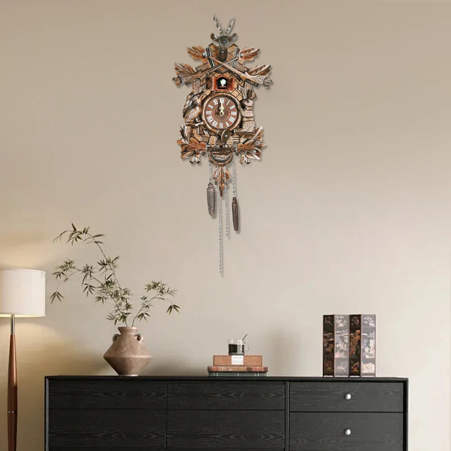 Vintage Wooden Cuckoo Wall Clock