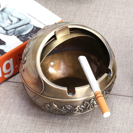 New Retro Ashtray With Lid  Home Decoration
