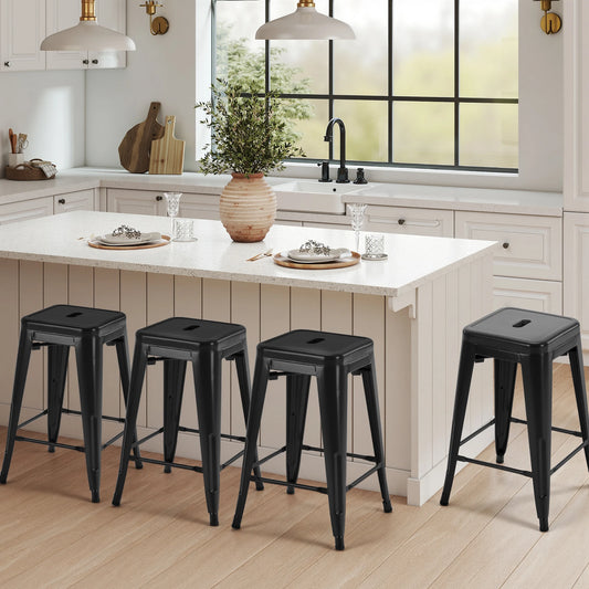 Metal Bar Stools Set of 4