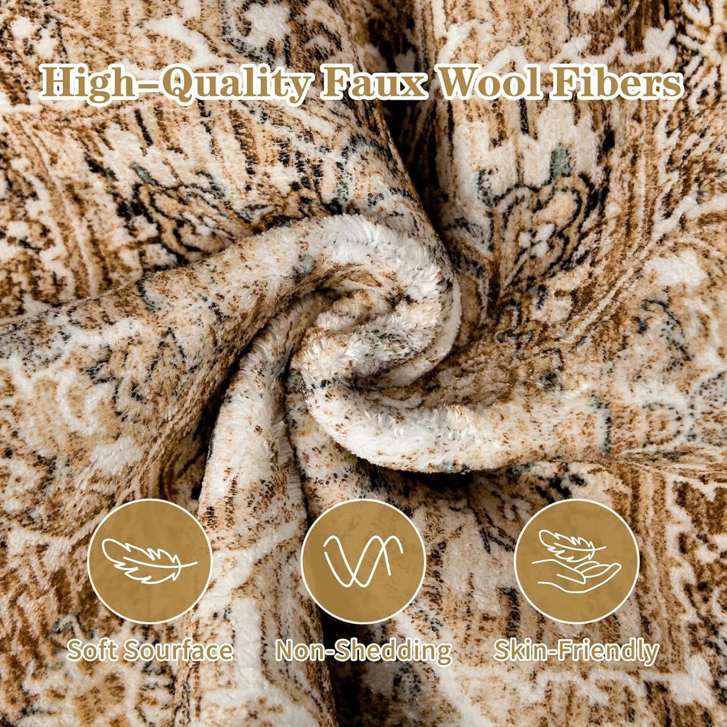 Faux Cashmere  Area Rugs