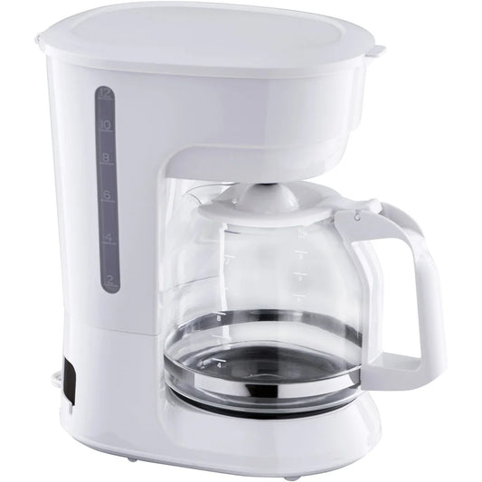 12-Cup Drip Coffee Maker Automatic Shut-Off Temperature Control Easy Clean Dishwasher-Safe Carafe Indicator Light Large Capacity