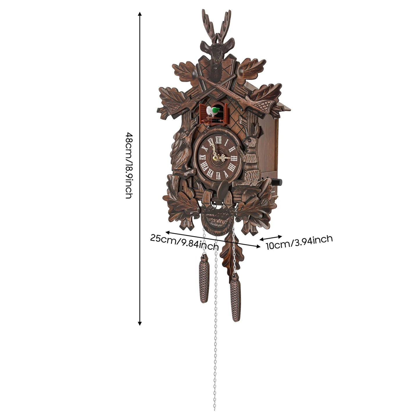 Vintage Wooden Cuckoo Wall Clock