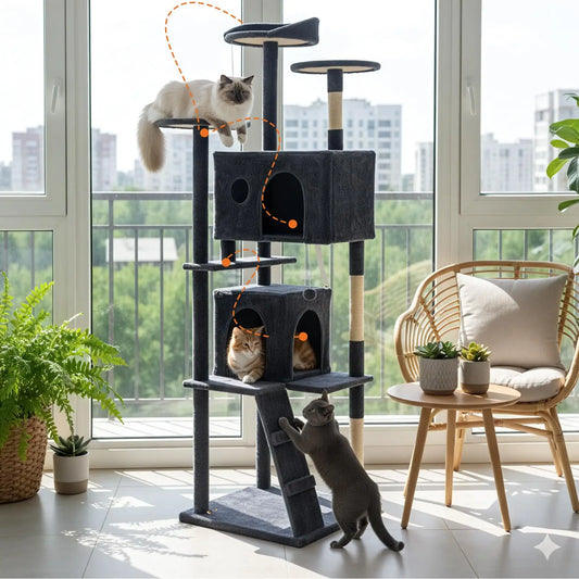Large Multi Level Cat Climbing Tower