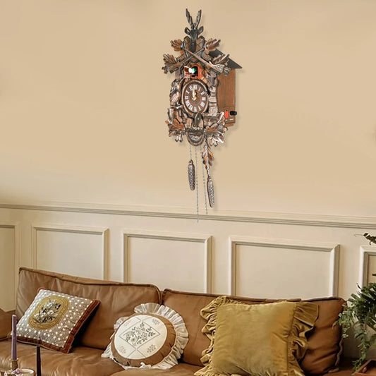 Vintage Wooden Cuckoo Wall Clock