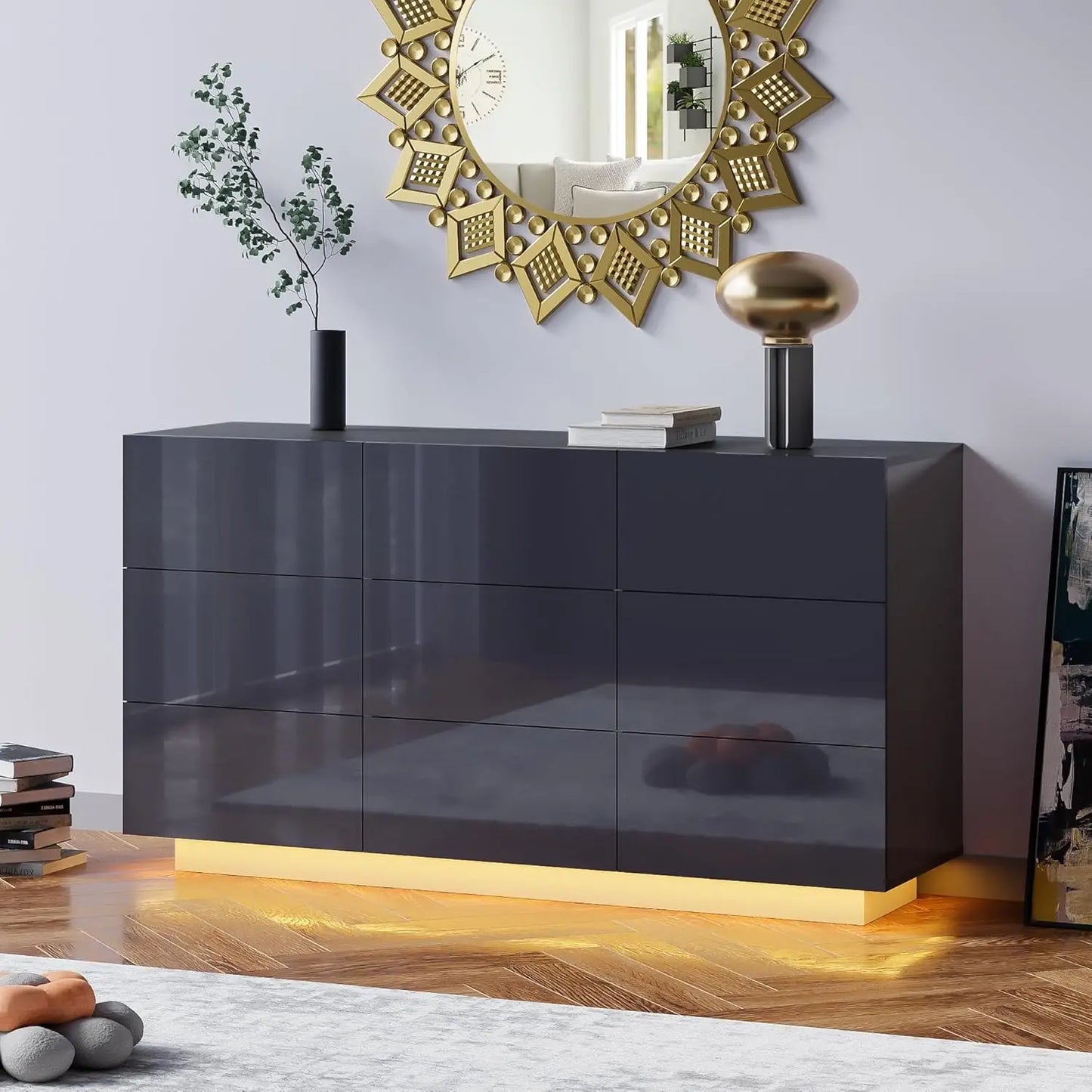 9 Drawer Dresser with Lights
