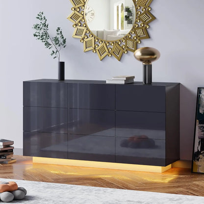 9 Drawer Dresser with Lights