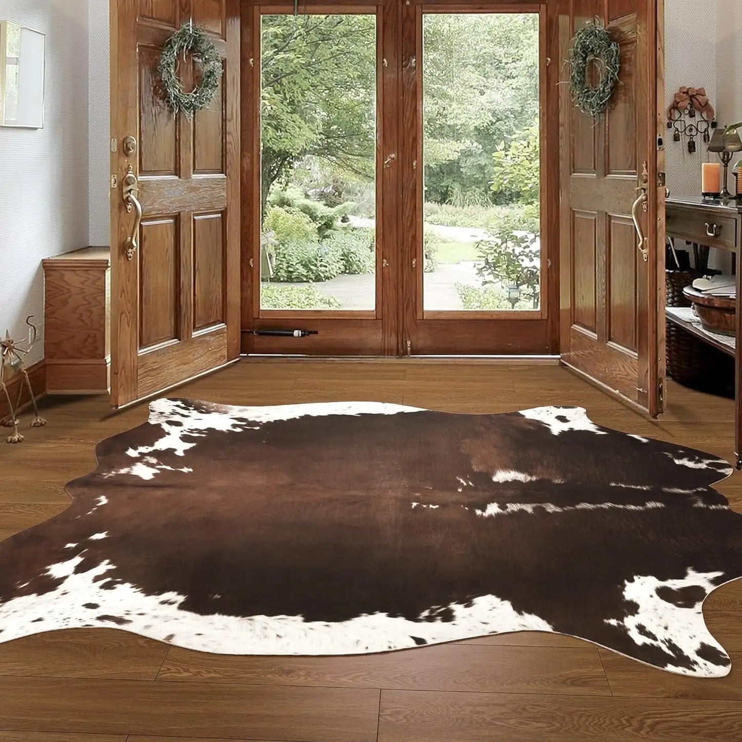 faux fur cowhide rug