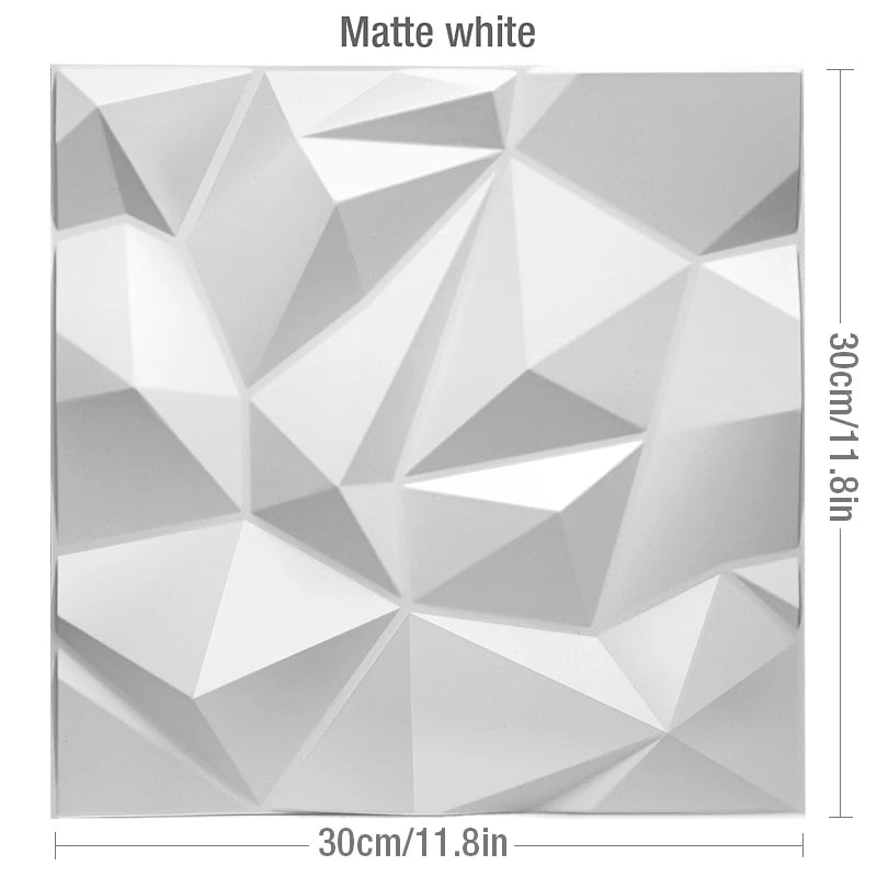 30cm Decorative 3D Wall Panel rose Diamond Design Non self-adhesive plastic tile 3D wall sticker living room Bathroom wall paper
