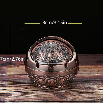 New Retro Ashtray With Lid  Home Decoration
