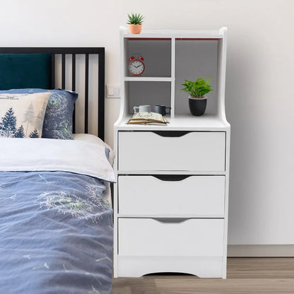 3-Drawer Storage Nightstand