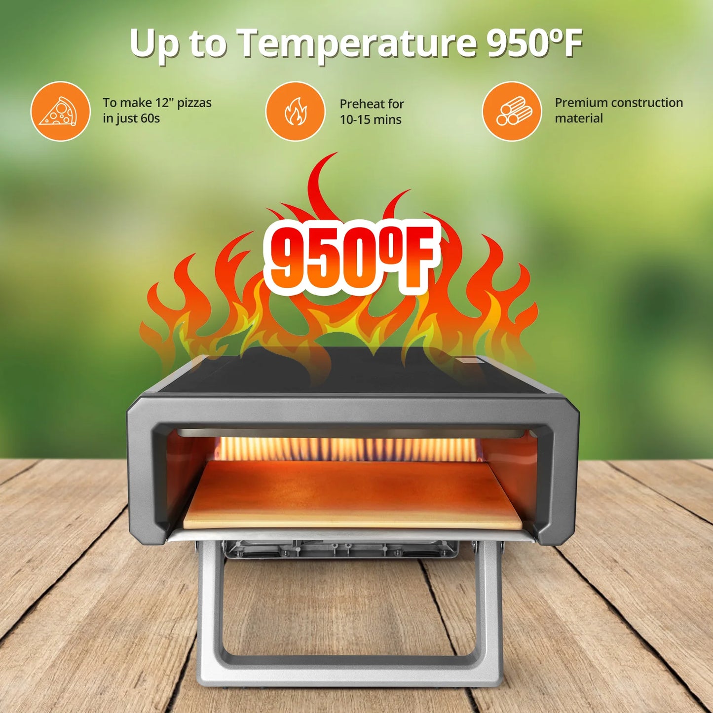 12" Pizza Oven Outdoor with Propane