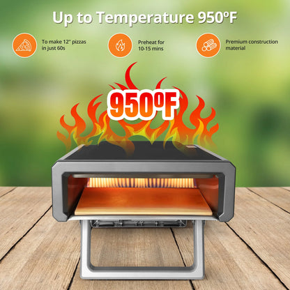 12" Pizza Oven Outdoor with Propane