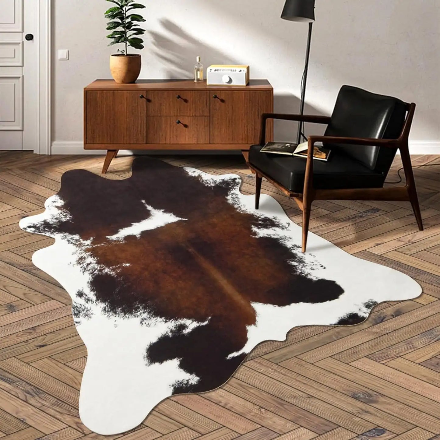 faux fur cowhide rug