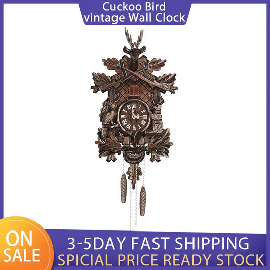 Vintage Wooden Cuckoo Wall Clock