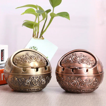 New Retro Ashtray With Lid  Home Decoration