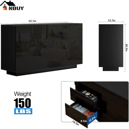 9 Drawer Dresser with Lights