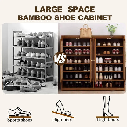 Bamboo Shoe Cabinet