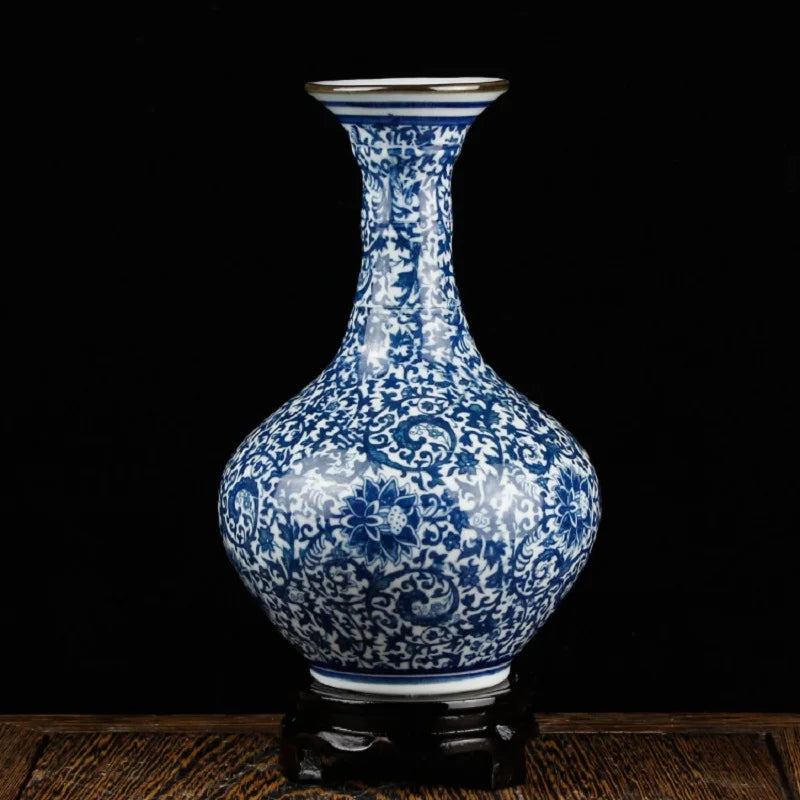 Blue, White Porcelain Flower Vase