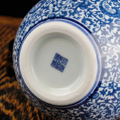 Blue, White Porcelain Flower Vase