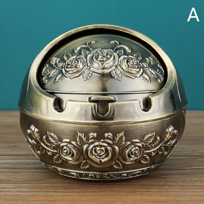 New Retro Ashtray With Lid  Home Decoration