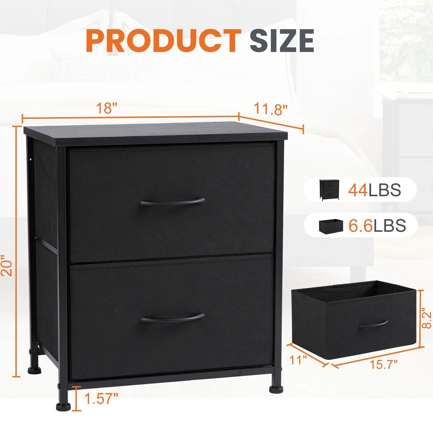 Nightstand  2  Drawers