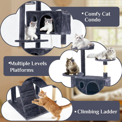Large Multi Level Cat Climbing Tower