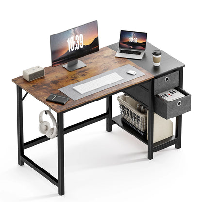 Computer Desk With 2-Tier Drawers