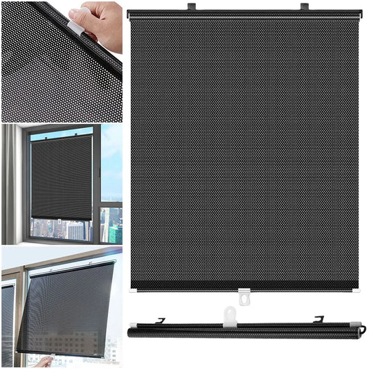Universal Roller Blinds Nail-free Suction Cup Sunshade Easy To Install Blackout Curtain for Car Bedroom Kitchen Office