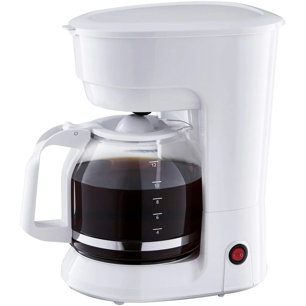 12-Cup Drip Coffee Maker Automatic Shut-Off Temperature Control Easy Clean Dishwasher-Safe Carafe Indicator Light Large Capacity