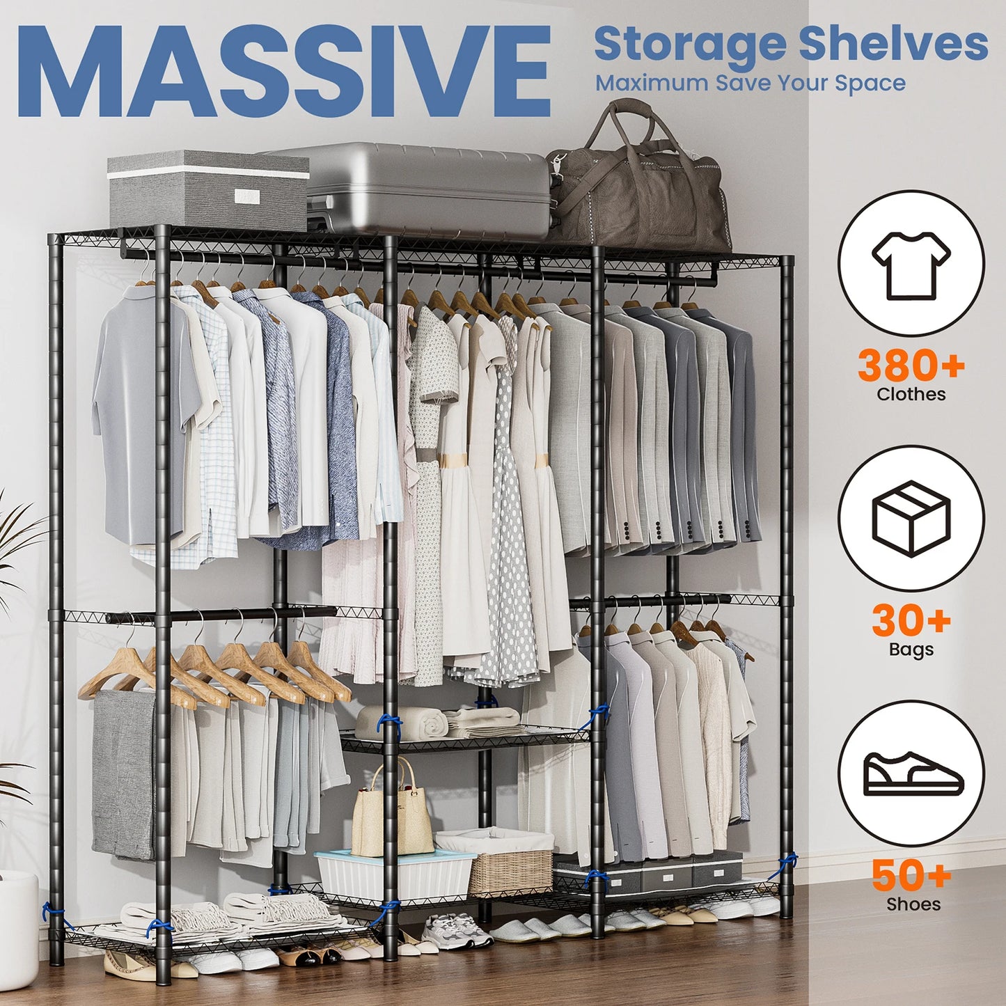 Clothes Rack Storage Organizer