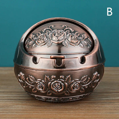 New Retro Ashtray With Lid  Home Decoration