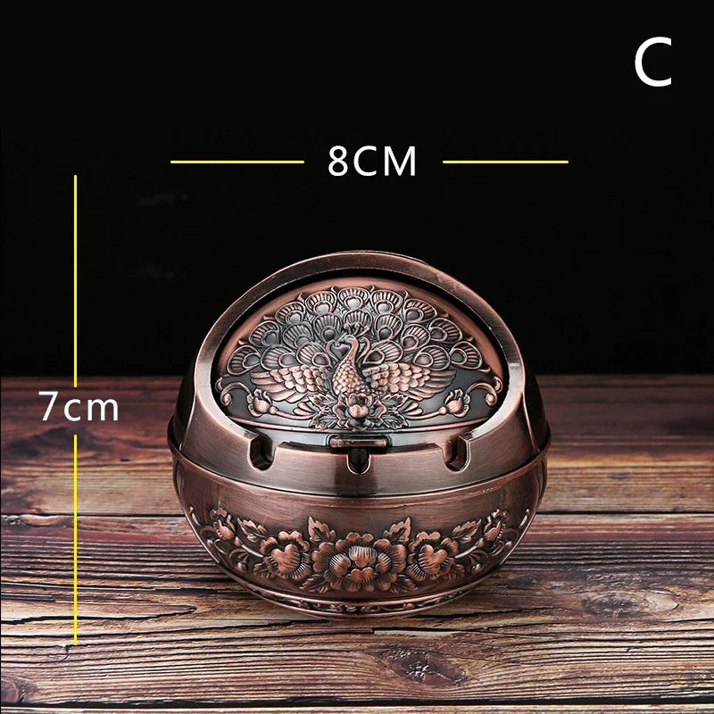 New Retro Ashtray With Lid  Home Decoration